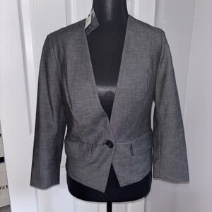 NWT Express Suit Jacket  Women Size 2 Design Studio Gray Jacket Stretch